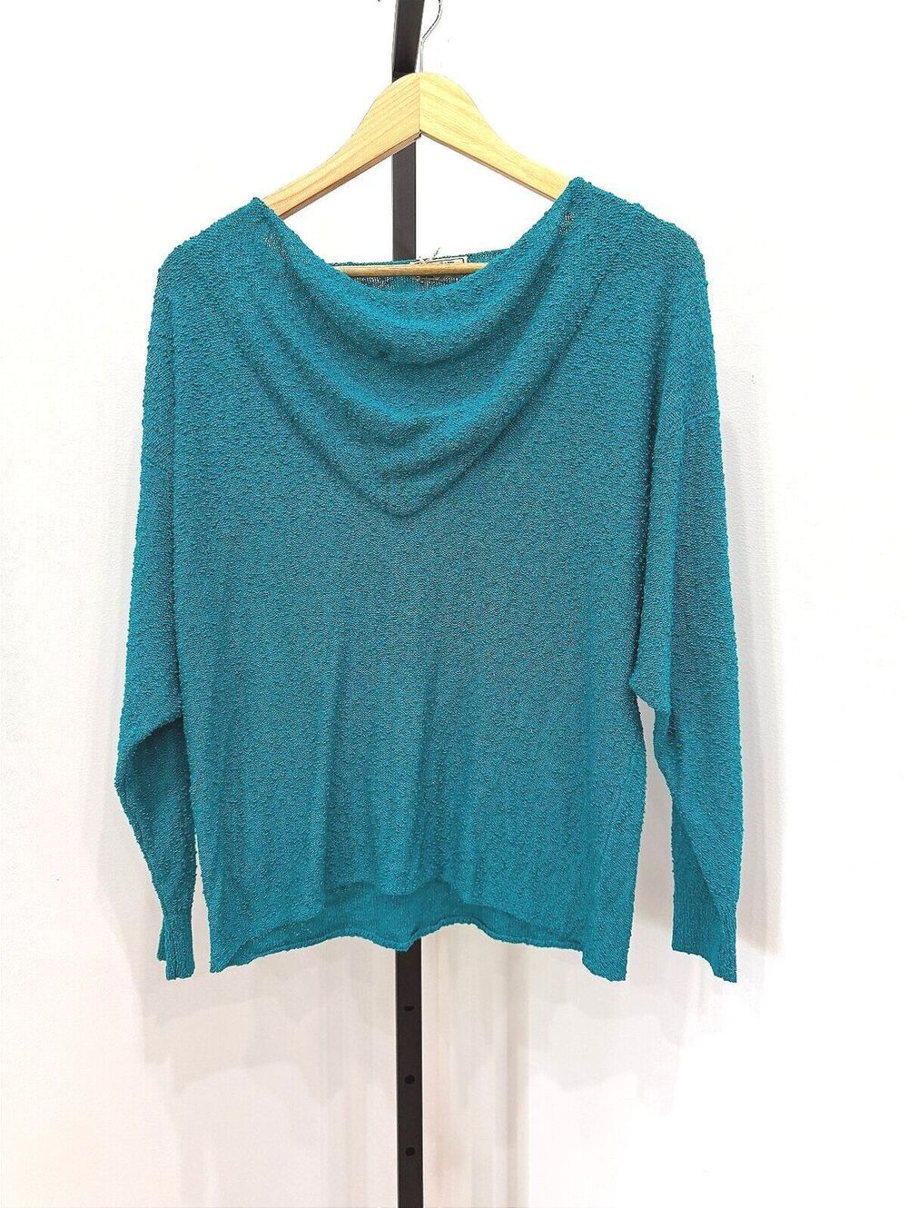 Campus Casuals Teal Textured Pullover Sweater XL Vintage 1970s